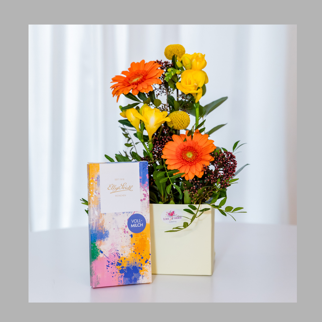 Flowerbox - mit Schokoladentafel