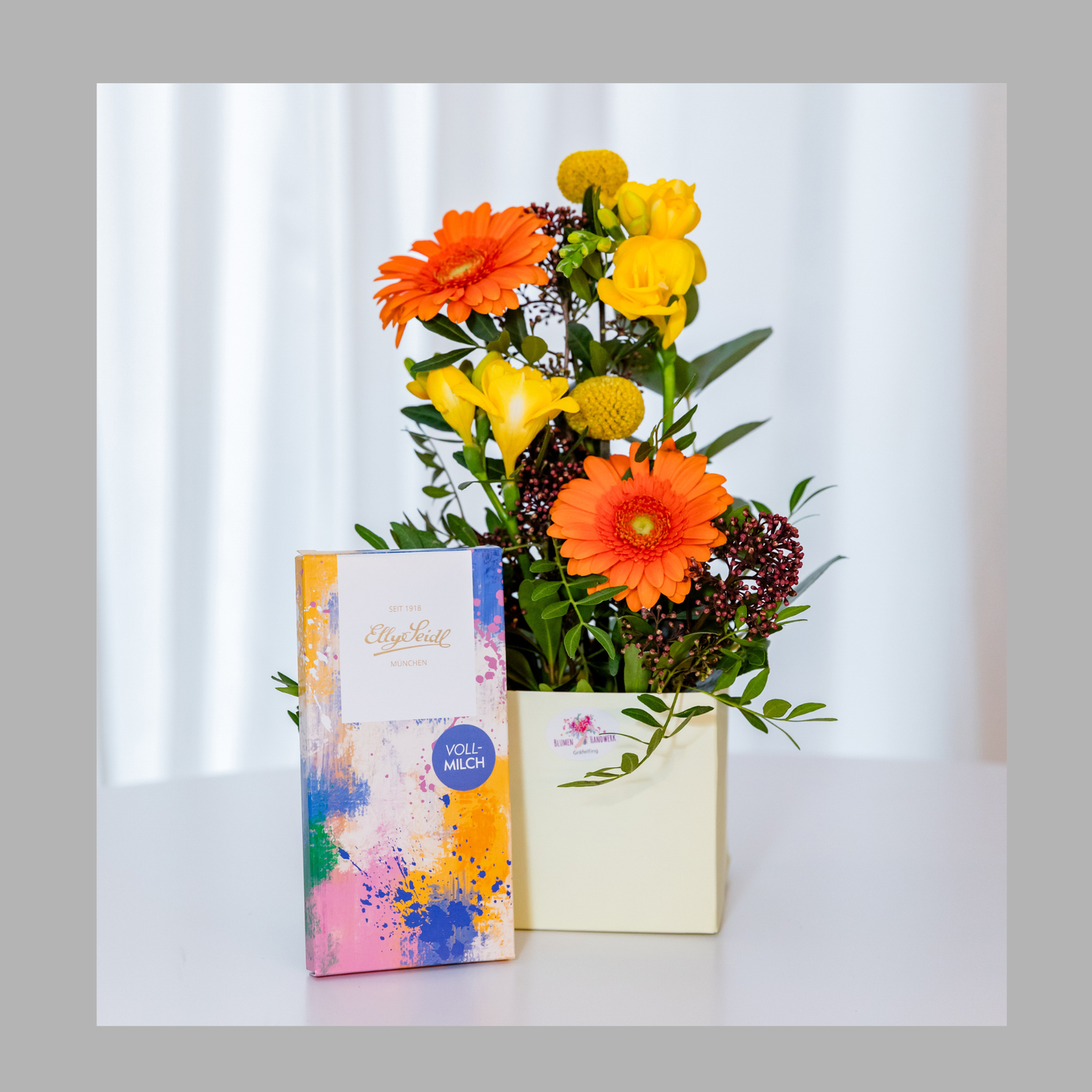 Flowerbox - mit Schokoladentafel